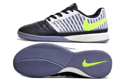 Nike Lunar Gato 2 IC Low-Tops Soccer Shoes - Blue/White/Green