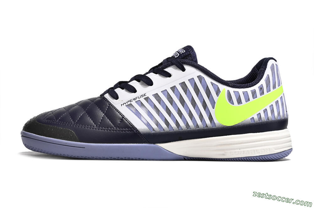 Nike Lunar Gato 2 IC Low-Tops Soccer Shoes - Blue/White/Green 2
