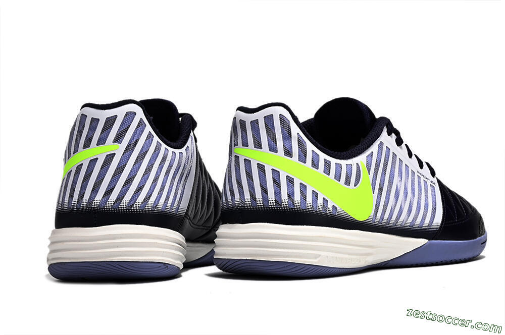 Nike Lunar Gato 2 IC Low-Tops Soccer Shoes - Blue/White/Green 6