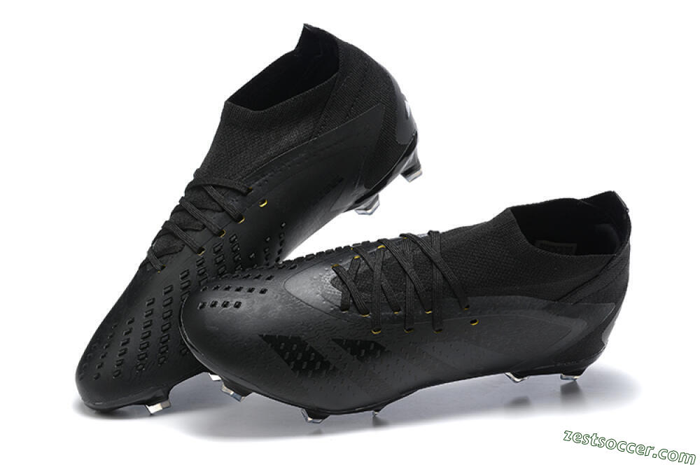 Adidas Predator Accuracy+ FG High-Tops Soccer Cleats - Black/Black 5