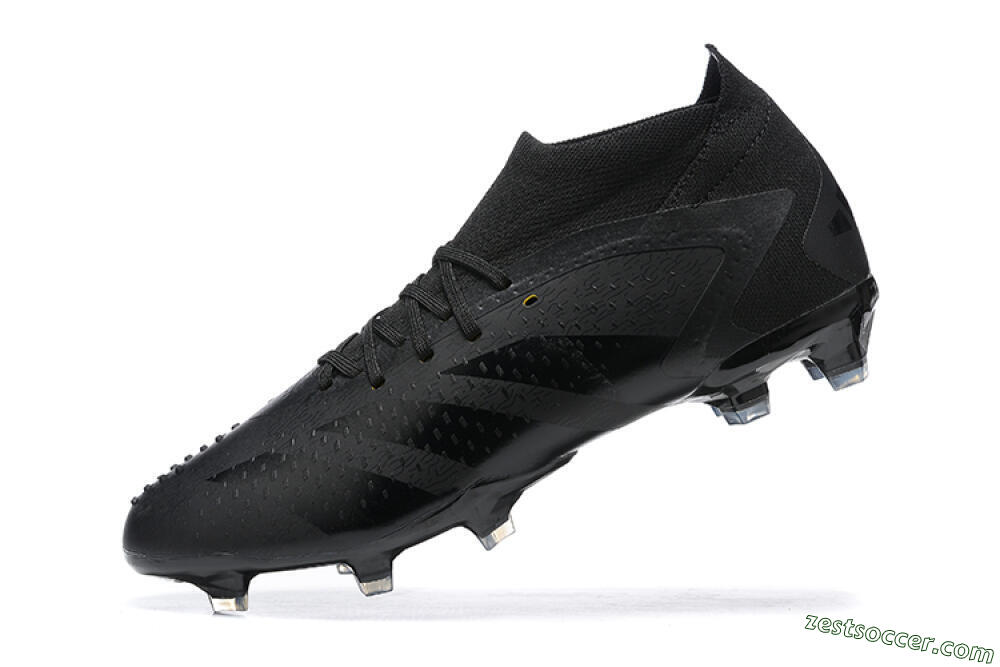 Adidas Predator Accuracy+ FG High-Tops Soccer Cleats - Black/Black 7