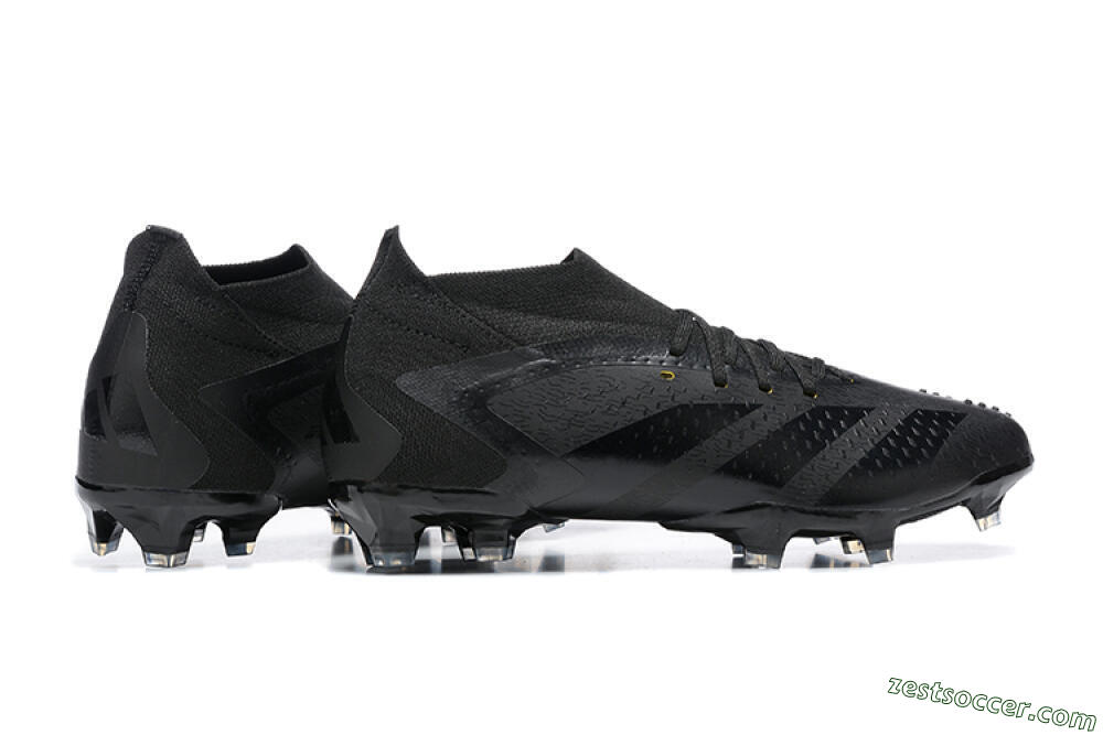 Adidas Predator Accuracy+ FG High-Tops Soccer Cleats - Black/Black 8