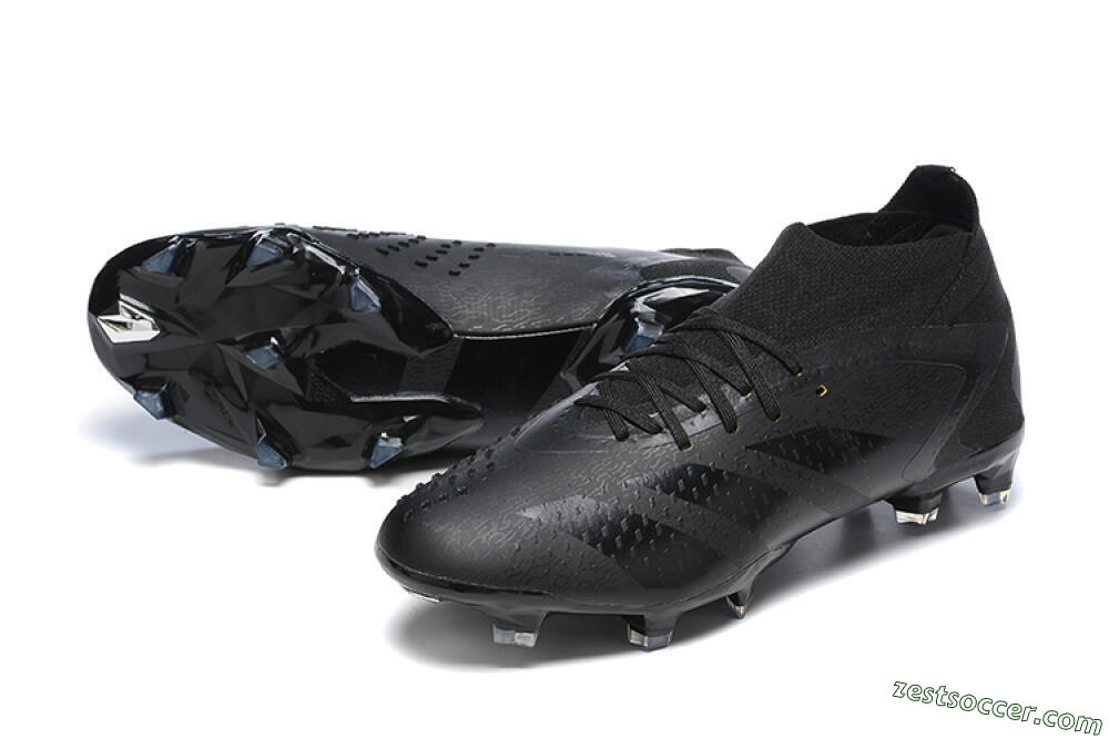 Adidas Predator Accuracy+ FG High-Tops Soccer Cleats - Black/Black 3