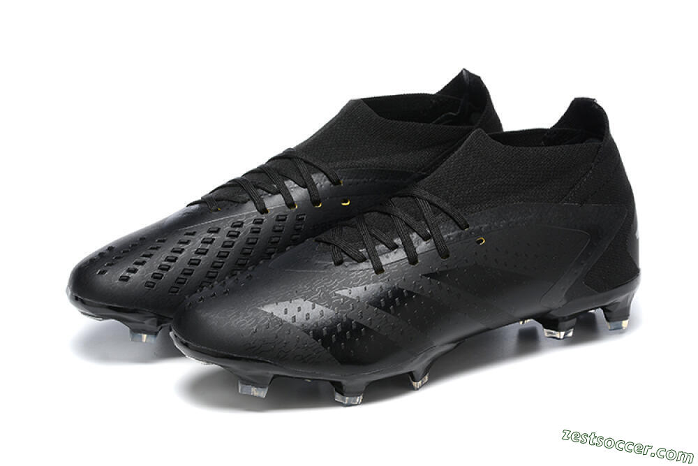 Adidas Predator Accuracy+ FG High-Tops Soccer Cleats - Black/Black 9