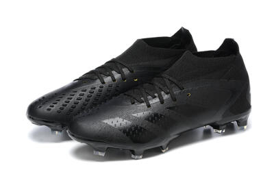 Adidas Predator Accuracy+ FG High-Tops Soccer Cleats - Black/Black