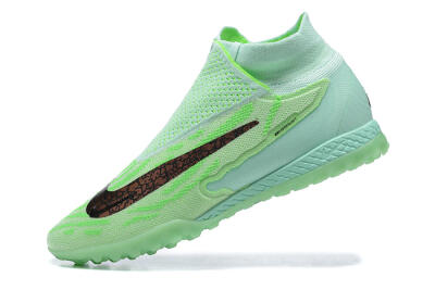 Nike Phantom GX Elite DF Link TF High-Tops Soccer Shoes - Green/Black/Brown