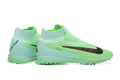 Nike Phantom GX Elite DF Link TF High-Tops Soccer Shoes - Green/Black/Brown