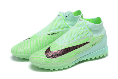 Nike Phantom GX Elite DF Link TF High-Tops Soccer Shoes - Green/Black/Brown