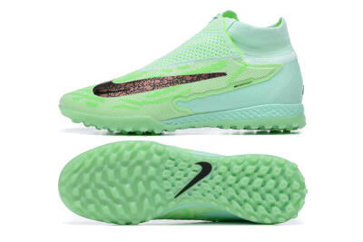 Nike Phantom GX Elite DF Link TF High-Tops Soccer Shoes - Green/Black/Brown