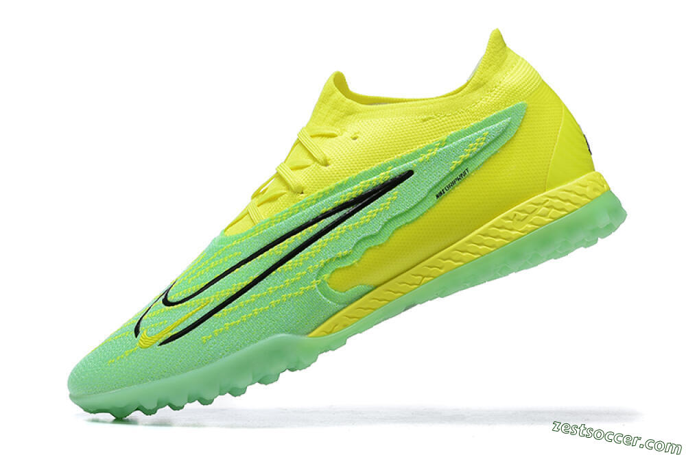 Nike Phantom GX Elite TF Low-Tops Soccer Shoes - Green/Black/Yellow 7