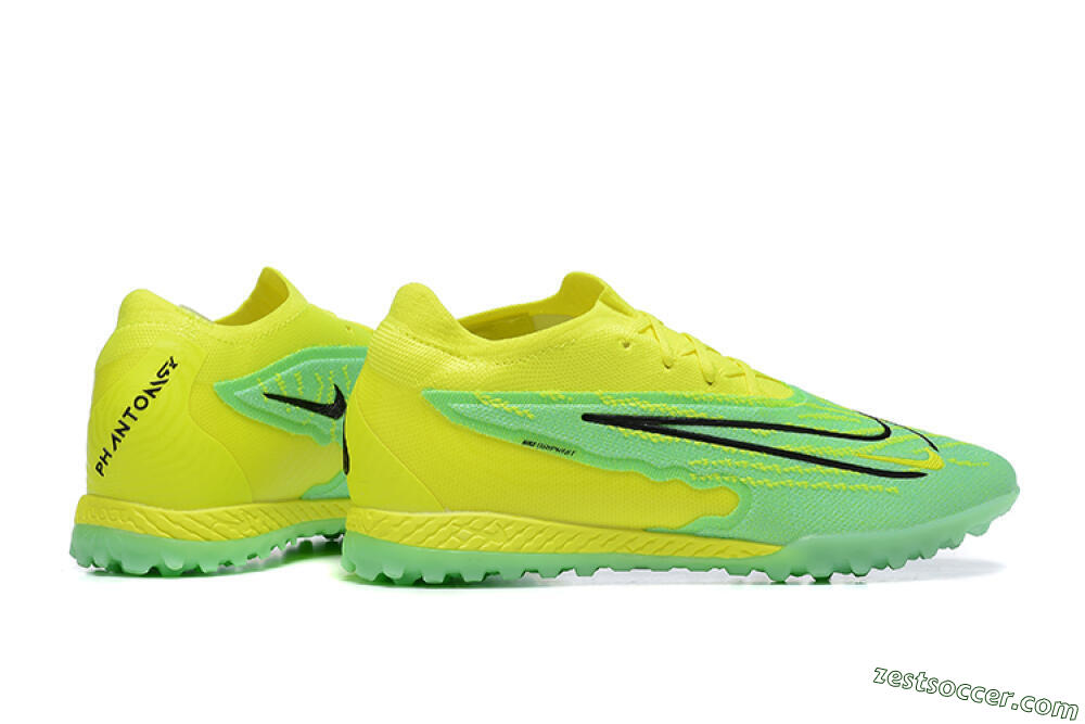 Nike Phantom GX Elite TF Low-Tops Soccer Shoes - Green/Black/Yellow 8