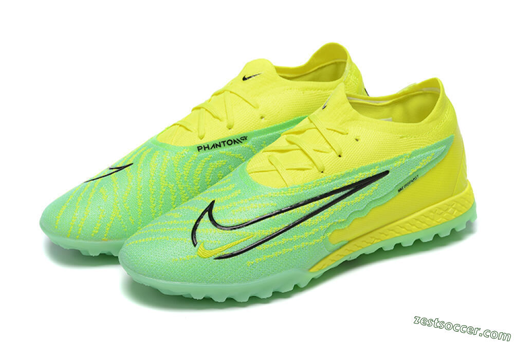 Nike Phantom GX Elite TF Low-Tops Soccer Shoes - Green/Black/Yellow 9
