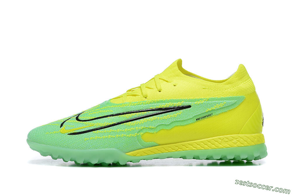 Nike Phantom GX Elite TF Low-Tops Soccer Shoes - Green/Black/Yellow 2