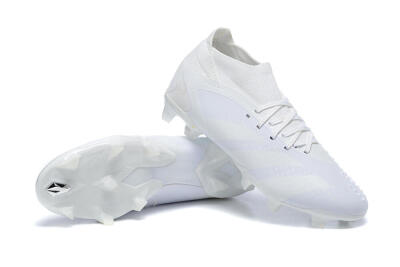 Adidas Predator Accuracy+ FG High-Tops Soccer Cleats - White/White