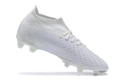 Adidas Predator Accuracy+ FG High-Tops Soccer Cleats - White/White