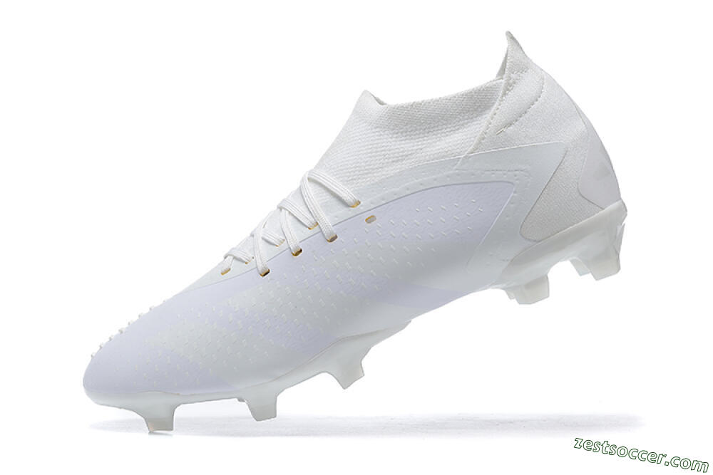 Adidas Predator Accuracy+ FG High-Tops Soccer Cleats - White/White 7