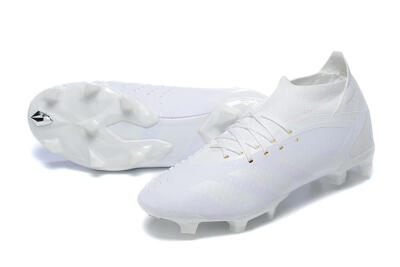 Adidas Predator Accuracy+ FG High-Tops Soccer Cleats - White/White