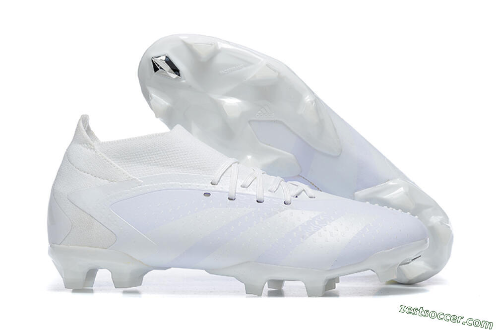 Adidas Predator Accuracy+ FG High-Tops Soccer Cleats - White/White 0