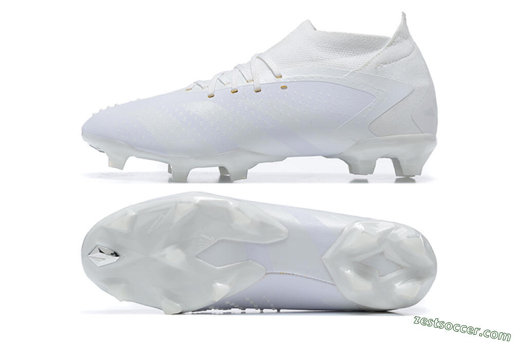 Adidas Predator Accuracy+ FG High-Tops Soccer Cleats - White/White 1