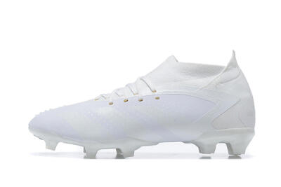 Adidas Predator Accuracy+ FG High-Tops Soccer Cleats - White/White