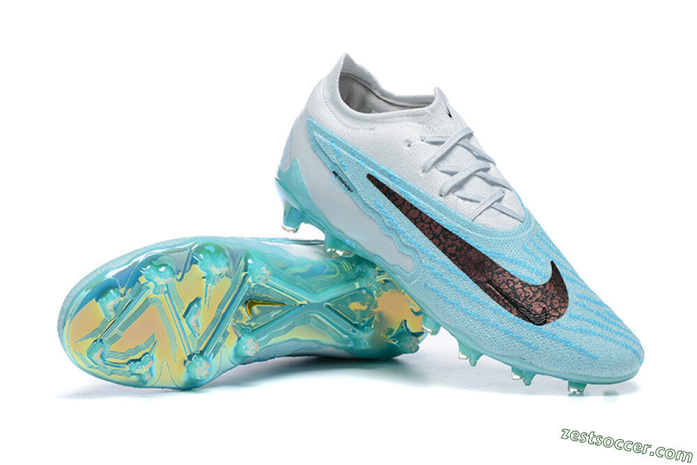 Nike Phantom GX Elite FG Low-Tops Soccer Cleats - Blue/Black/White 4