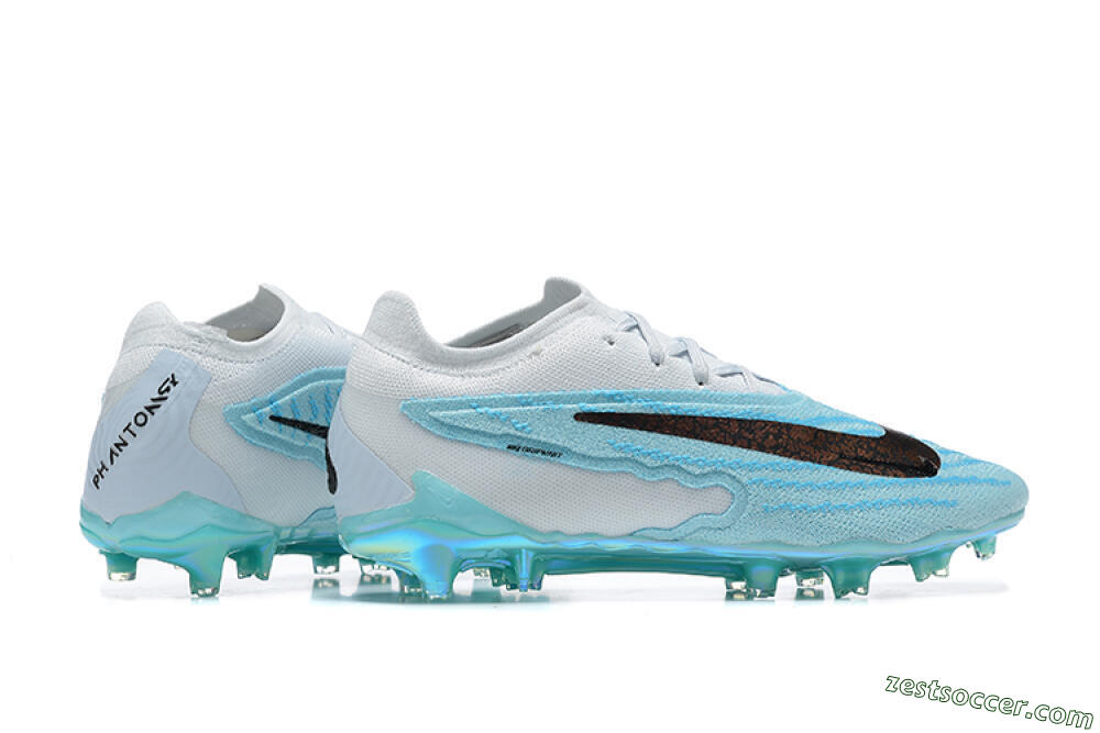Nike Phantom GX Elite FG Low-Tops Soccer Cleats - Blue/Black/White 8