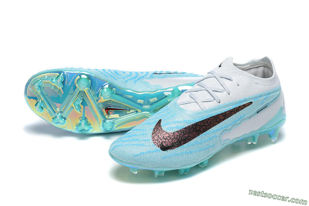 Nike Phantom GX Elite FG Low-Tops Soccer Cleats - Blue/Black/White 3