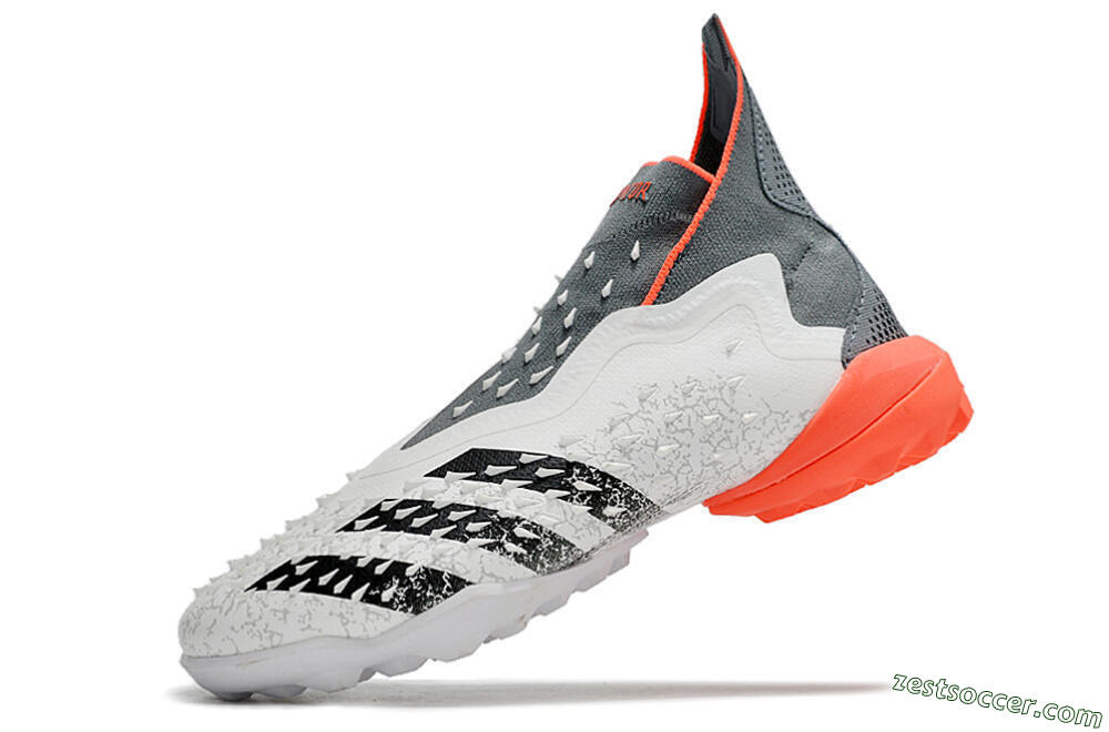 Adidas Predator Freak+ TF High-Tops Soccer Shoes - White/Grey/Red 5