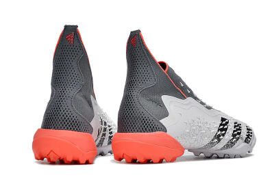 Adidas Predator Freak+ TF High-Tops Soccer Shoes - White/Grey/Red