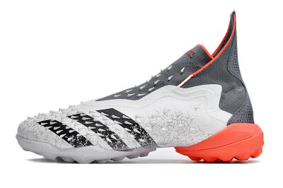 Adidas Predator Freak+ TF High-Tops Soccer Shoes - White/Grey/Red