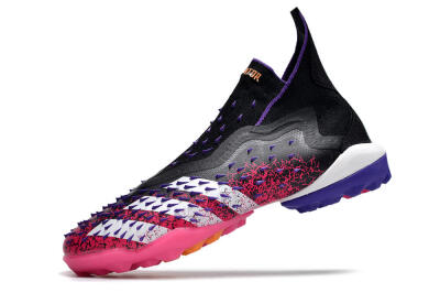 Adidas Predator Freak+ TF High-Tops Soccer Shoes - Black/Purple/Pink