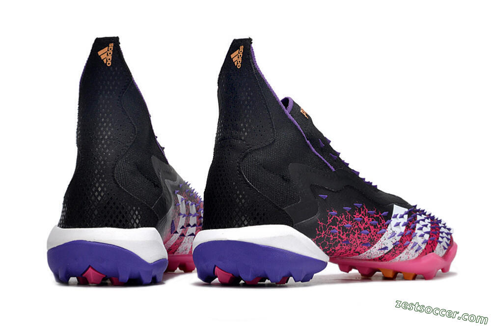 Adidas Predator Freak+ TF High-Tops Soccer Shoes - Black/Purple/Pink 6