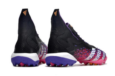 Adidas Predator Freak+ TF High-Tops Soccer Shoes - Black/Purple/Pink