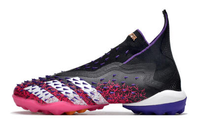 Adidas Predator Freak+ TF High-Tops Soccer Shoes - Black/Purple/Pink