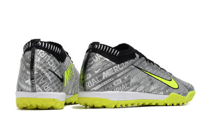 Nike Air Zoom Mercurial Vapor 15 Elite TF Low-Tops Soccer Shoes - Silver/Green/Black