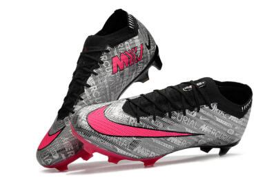 Nike Air Zoom Mercurial Vapor 15 Elite FG Low-Tops Soccer Cleats - Silver/Pink/Black