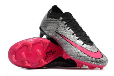 Nike Air Zoom Mercurial Vapor 15 Elite FG Low-Tops Soccer Cleats - Silver/Pink/Black