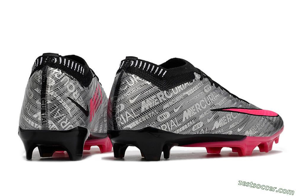 Nike Air Zoom Mercurial Vapor 15 Elite FG Low-Tops Soccer Cleats - Silver/Pink/Black 8