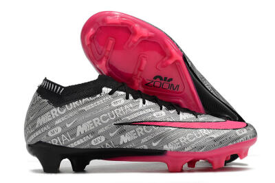 Nike Air Zoom Mercurial Vapor 15 Elite FG Low-Tops Soccer Cleats - Silver/Pink/Black