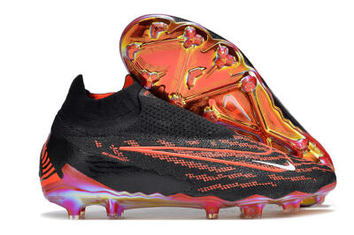 Nike Phantom GX Elite DF Link FG High-Tops Soccer Cleats - Black/Red/White