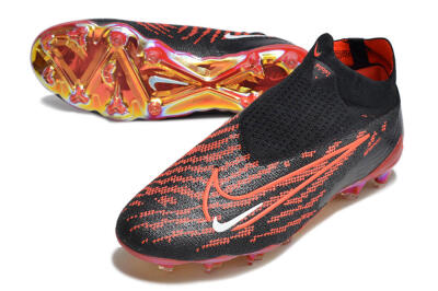 Nike Phantom GX Elite DF Link FG High-Tops Soccer Cleats - Black/Red/White