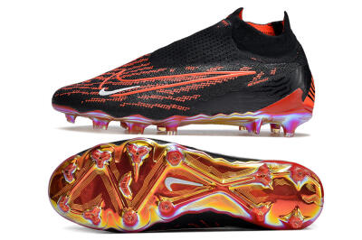 Nike Phantom GX Elite DF Link FG High-Tops Soccer Cleats - Black/Red/White