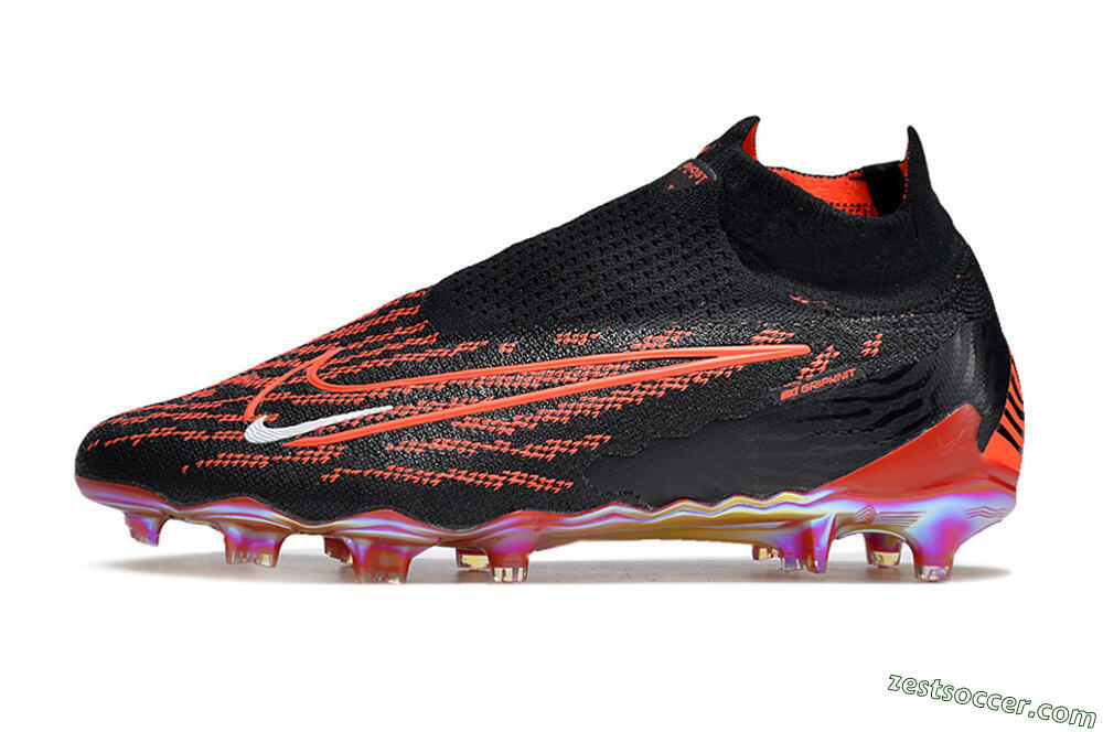 Nike Phantom GX Elite DF Link FG High-Tops Soccer Cleats - Black/Red/White 2