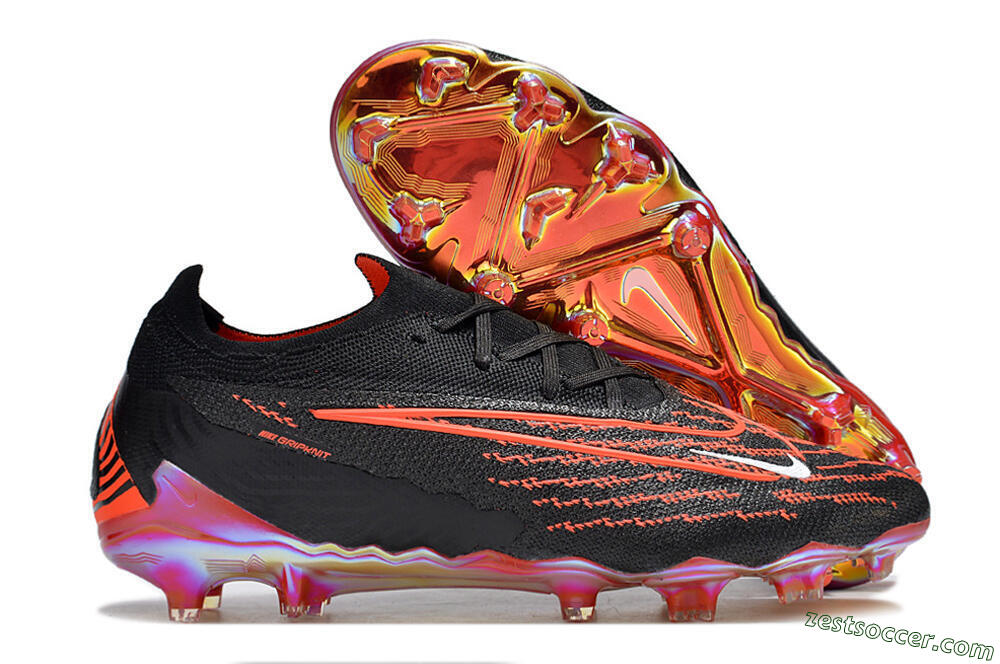 Nike Phantom GX Elite FG Low-Tops Soccer Cleats - Black/Red/White 0