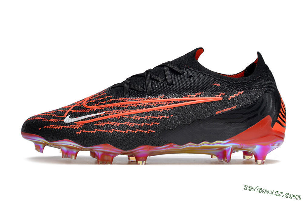 Nike Phantom GX Elite FG Low-Tops Soccer Cleats - Black/Red/White 2