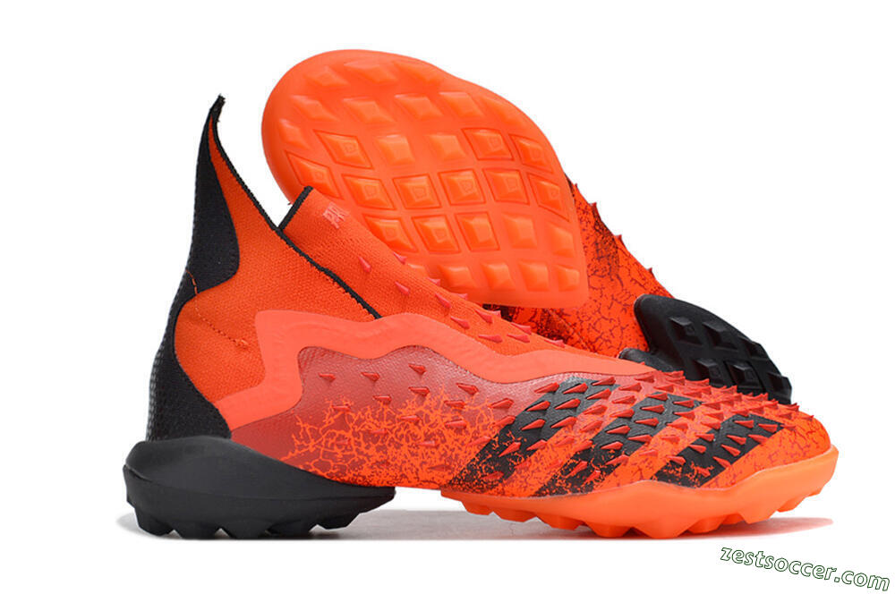 Adidas Predator Freak+ TF High-Tops Soccer Shoes - Orange/Black 0