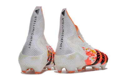 Adidas Predator Freak+ FG High-Tops Soccer Cleats - White/Black/Orange
