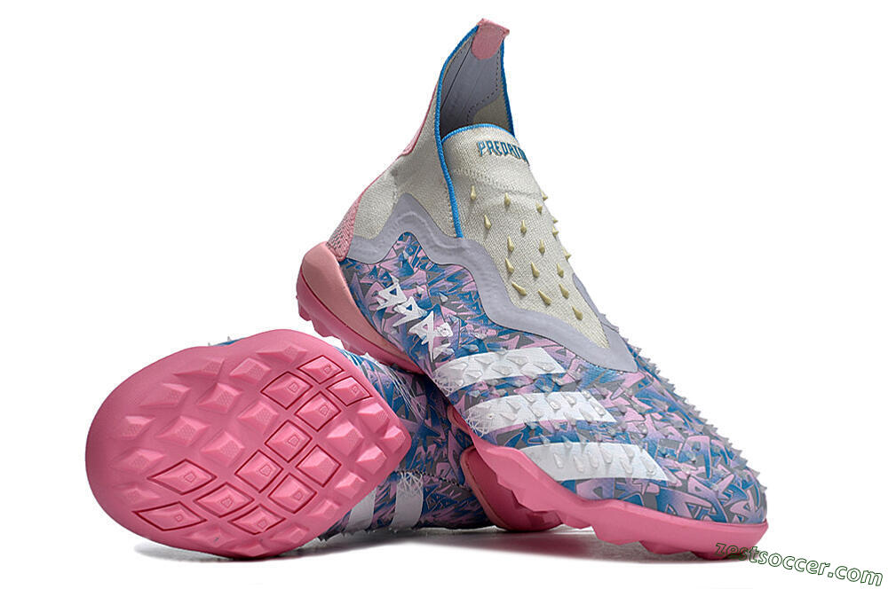 Adidas Predator Freak+ TF High-Tops Soccer Shoes - Purple/Pink/White 3