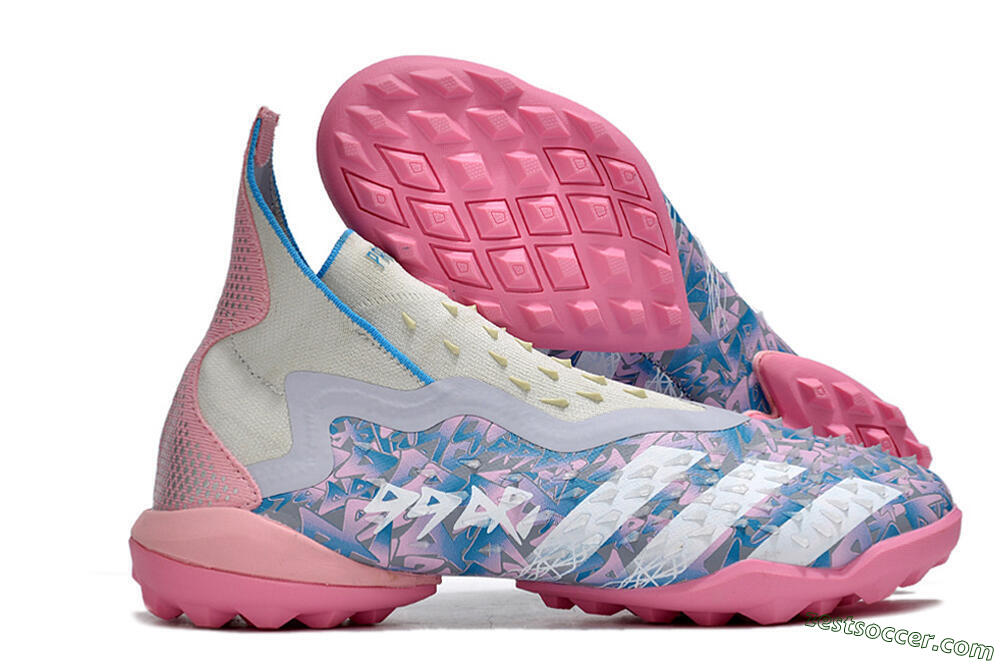 Adidas Predator Freak+ TF High-Tops Soccer Shoes - Purple/Pink/White 0