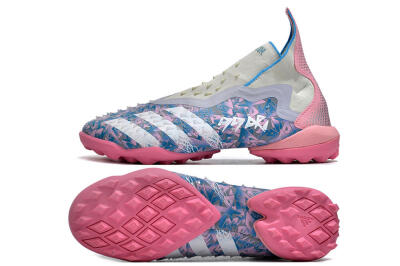 Adidas Predator Freak+ TF High-Tops Soccer Shoes - Purple/Pink/White